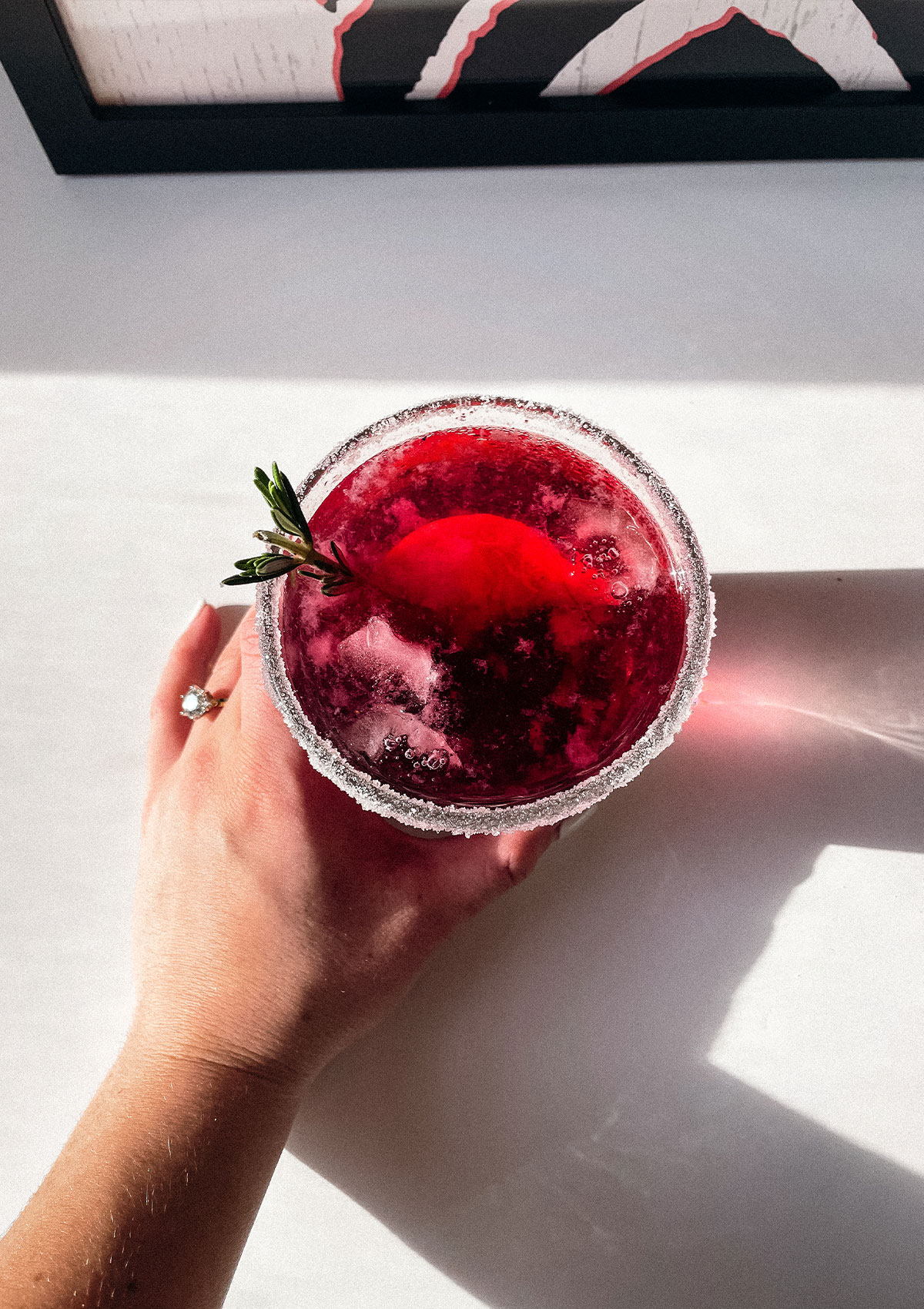 Blueberry Lemon Smash craft cocktail in a glass