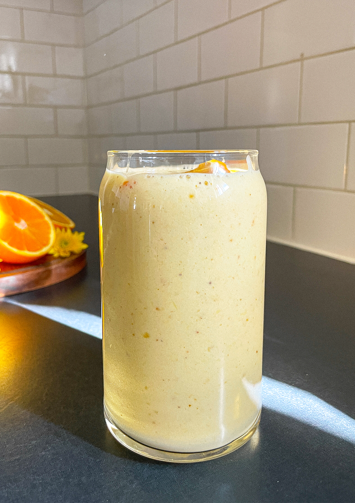 Delicious and creamy Orange Dream Smoothie in a glass