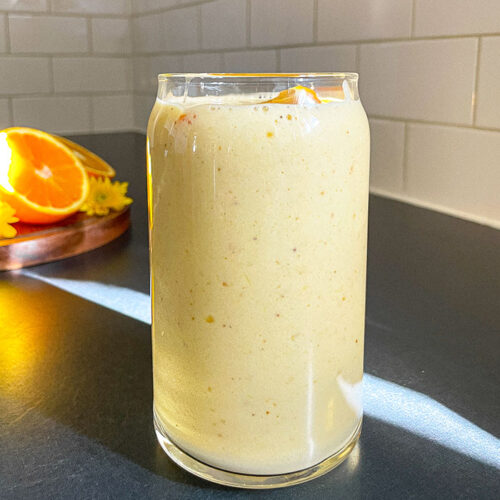 Delicious and creamy Orange Dream Smoothie in a glass