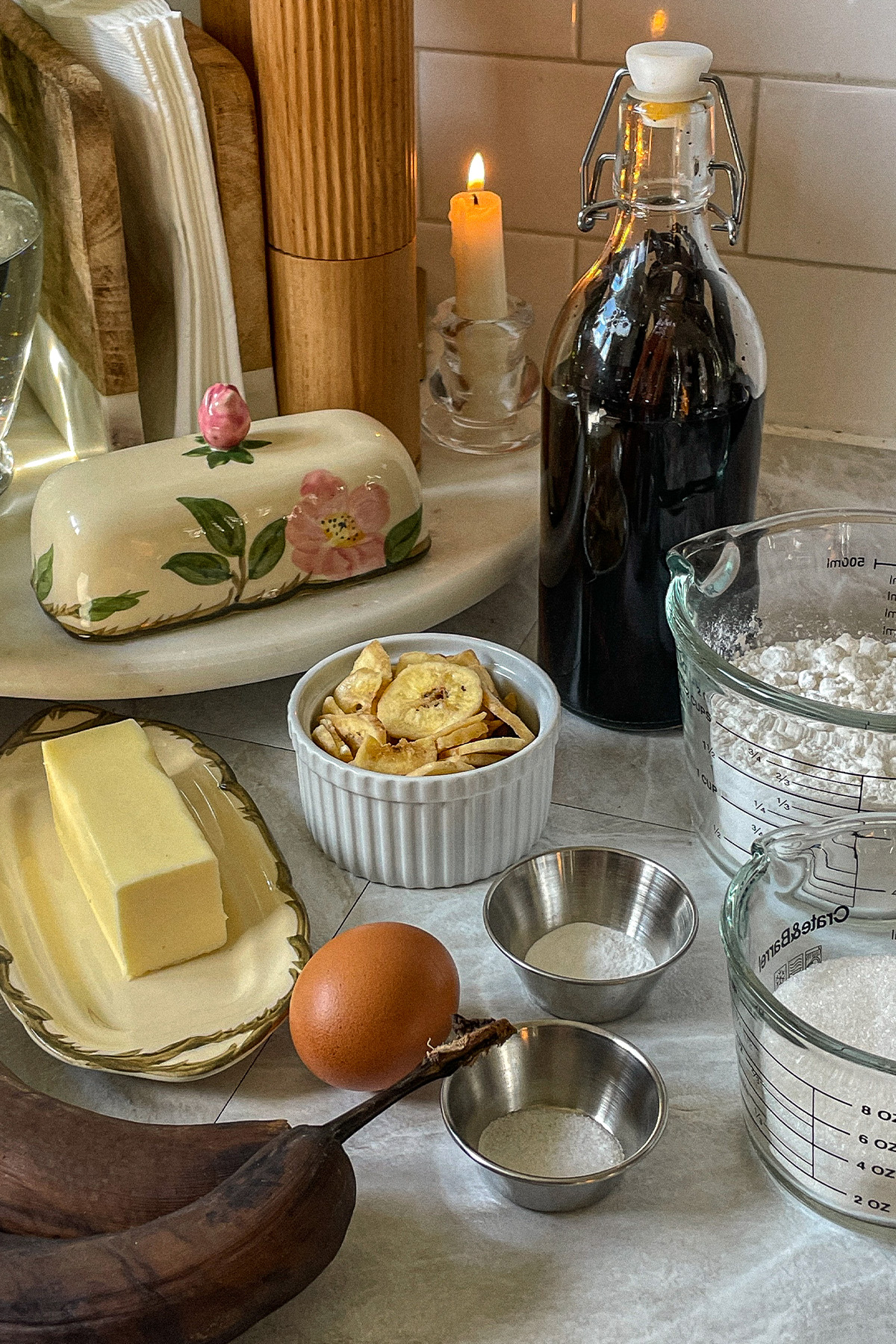 Ingredients for Brown Sugar-Crusted Banana Bread