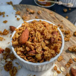 Fall Pumpkin Spice Granola in a ramekin