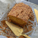 Pumpkin Spice Bourbon Bread served on parchment paper