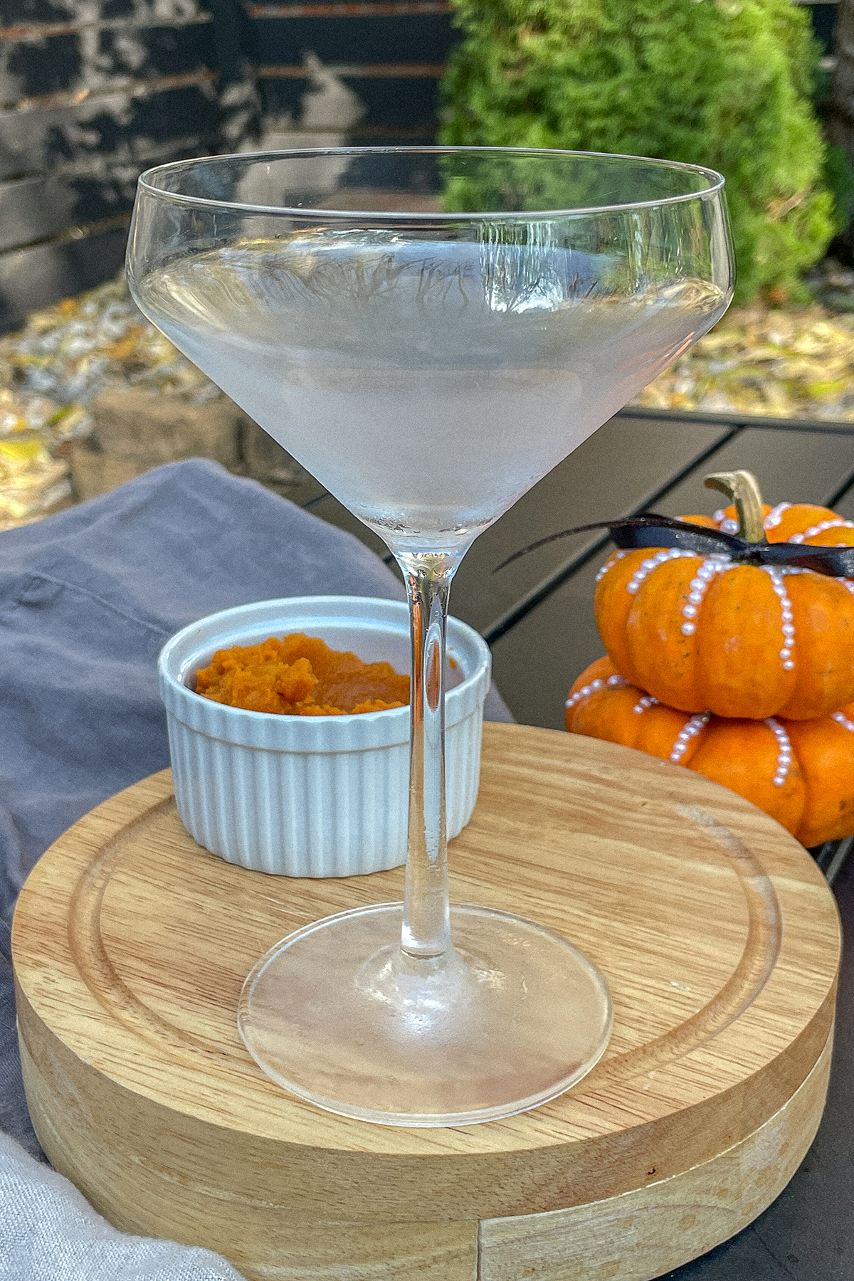 Chilled martini glass