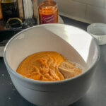 Pumpkin Spice Bourbon Bread ingredients in a bowl