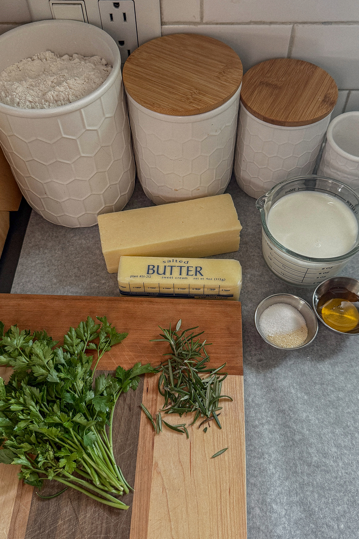 White Cheddar Herb Biscuits ingredients