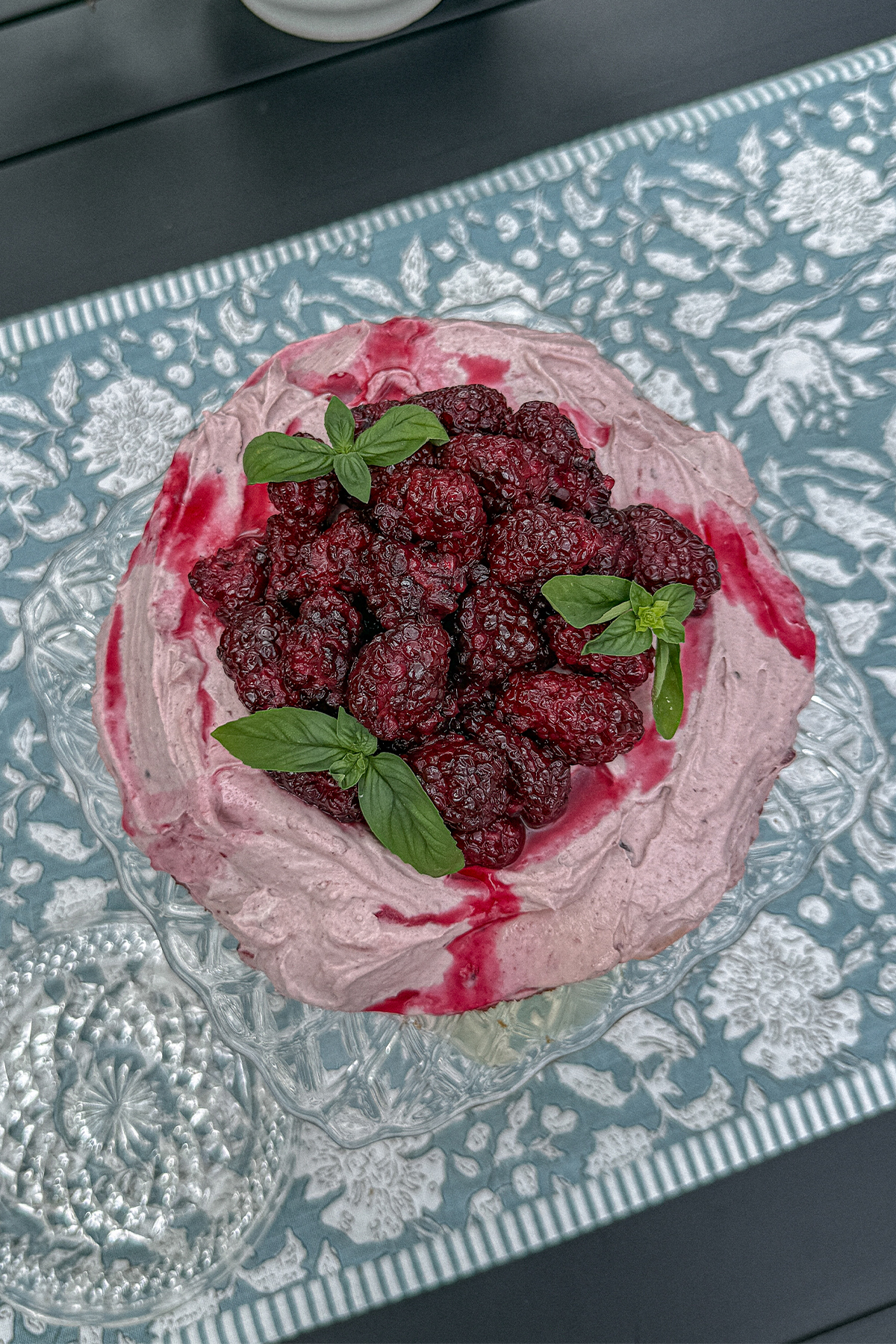 Blackberry Olive Oil Cake with Mascarpone Cream