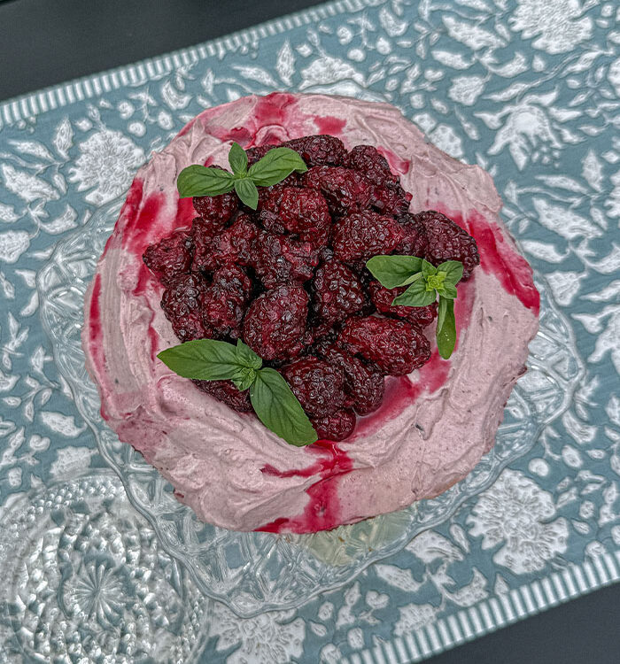 Blackberry Olive Oil Cake with Mascarpone Cream